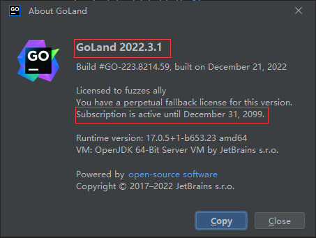 Goland激活2022.1.2(追新2022，goland激活码2022.2简体中文快速激活至2099年！)