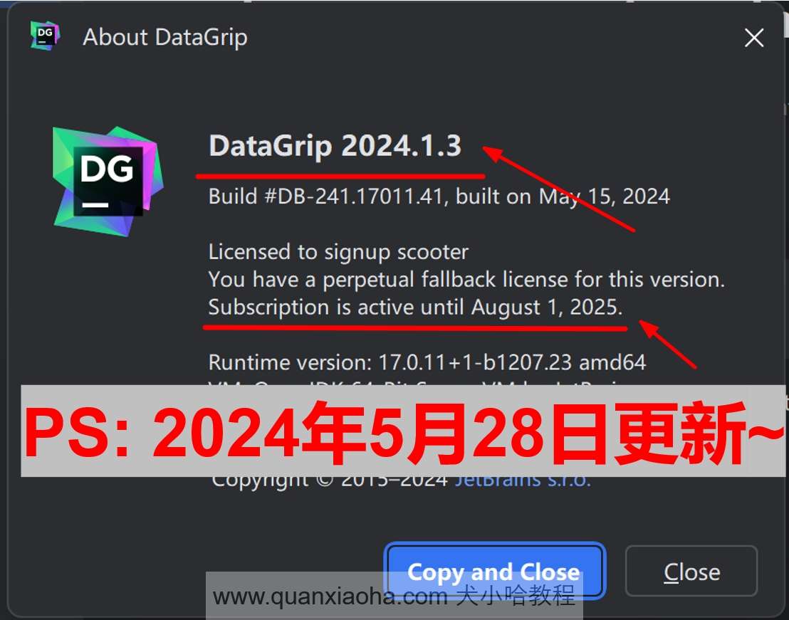 Datagrip 2024.1.3 激活激活成功教程教程