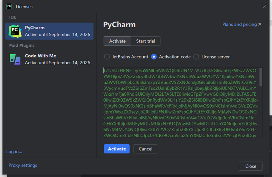 PyCharm2024.1.4激活码(Pycharm2024激活)