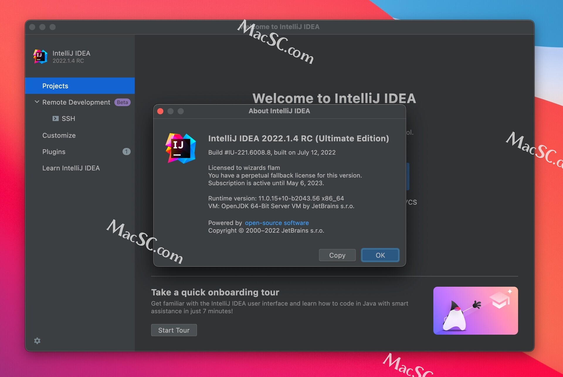 Idea激活2022.1(IntelliJ IDEA 2022 for Mac中文版(最好用的Java开发工具)v2022.1.4永久激活版)