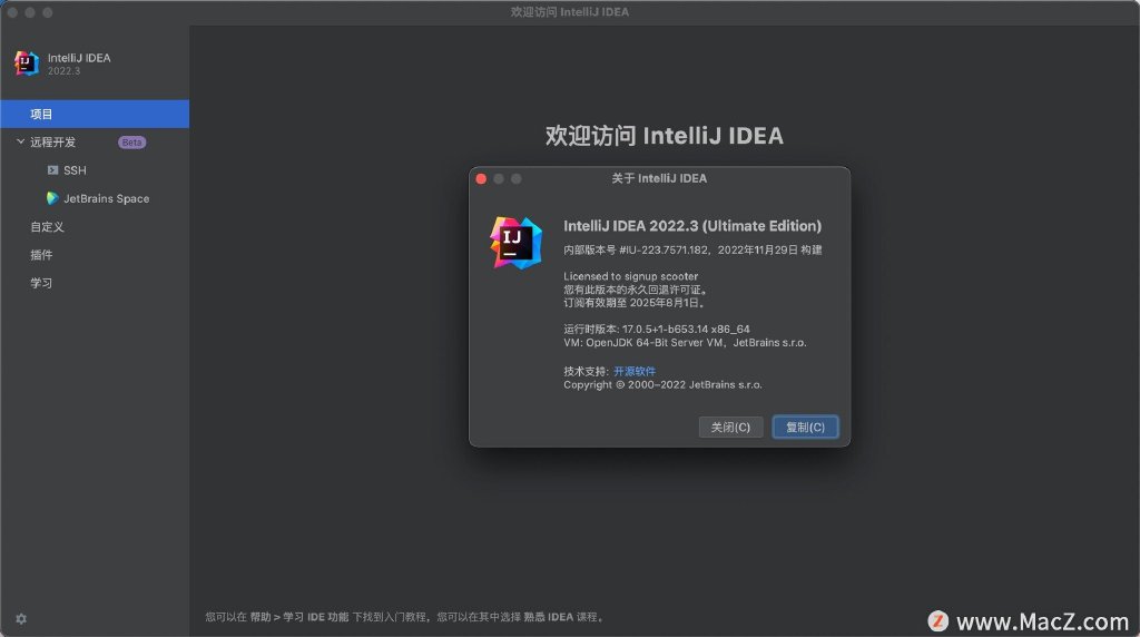 Idea激活2022.3(IntelliJ IDEA 2022 v2022.3 苹果电脑Java开发工具 支持M1M2)