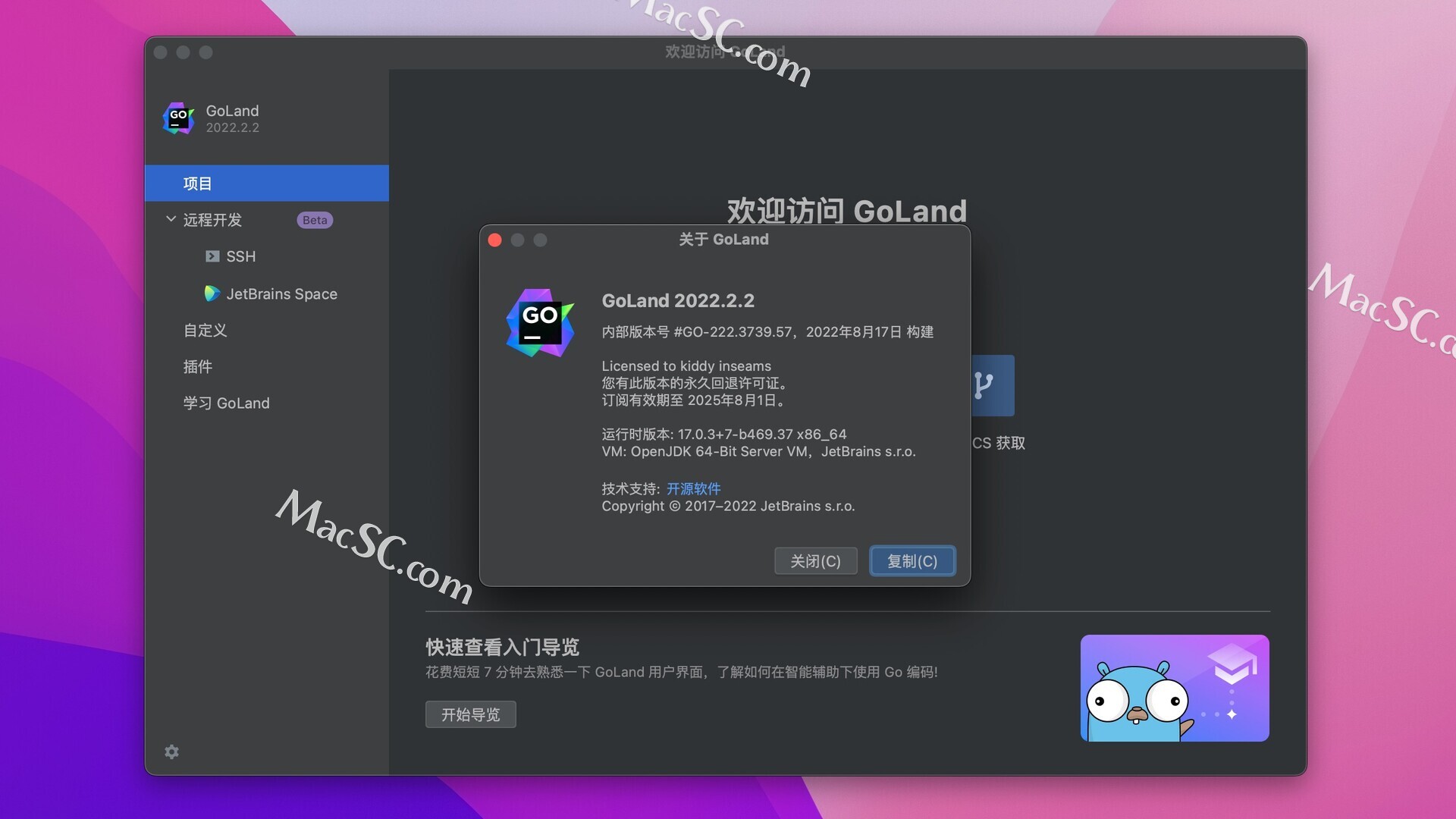 Goland激活2022.2.2(GoLand 2022 for Mac(最好用的GO语言编程软件)v2022.2.2中文激活版)