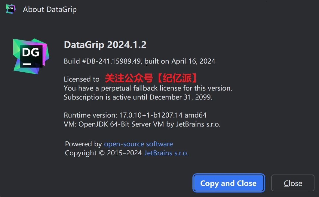 Datagrip2024.1.2激活码(DataGrip2024.1.2最新版免费激活激活成功教程安装教程（附激活码）-永久有效，持续更新)