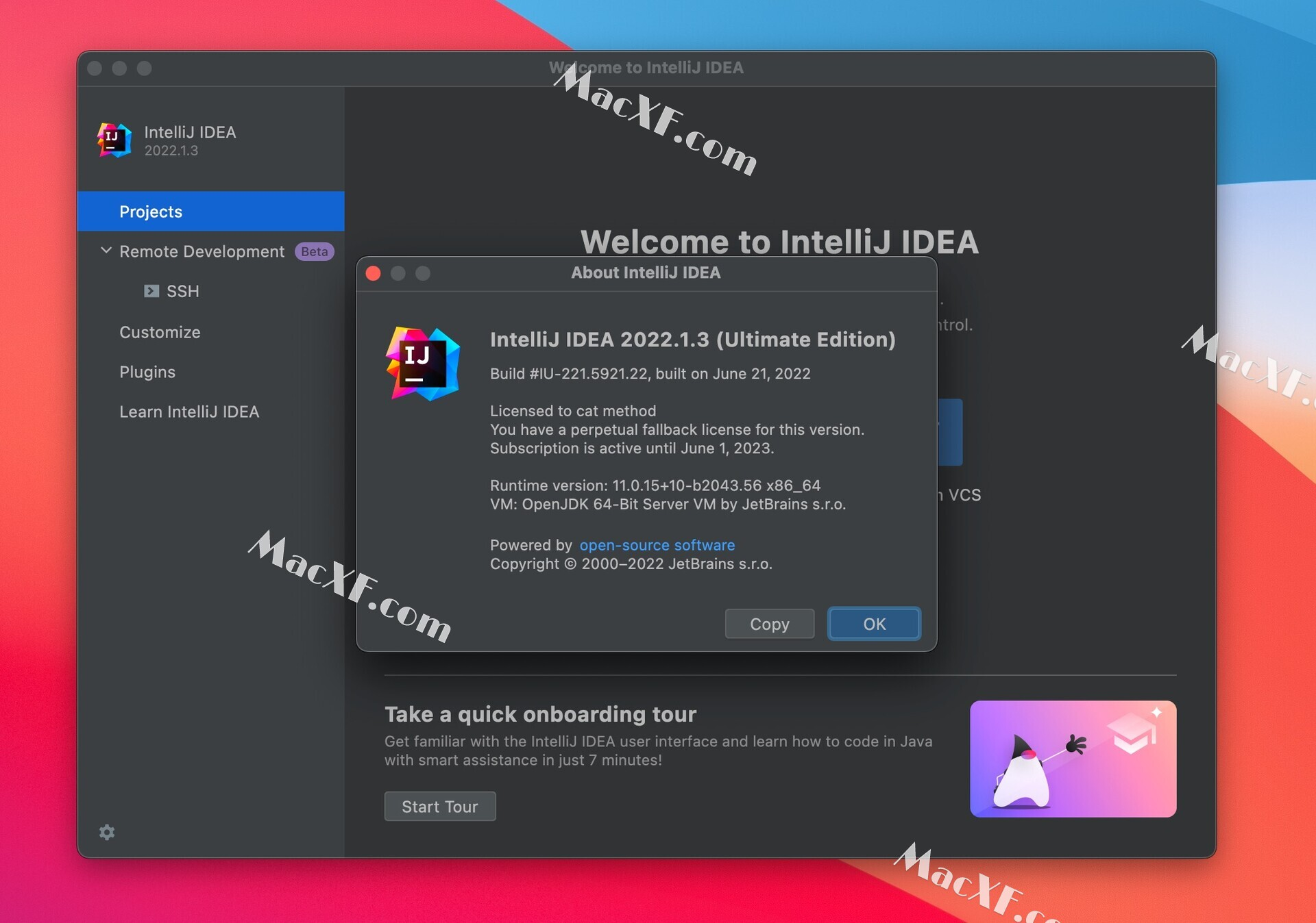 Idea激活2022.1.3(JetBrains IntelliJ IDEA 2022 Mac／win(Java开发工具)v2022.1.3中文版)