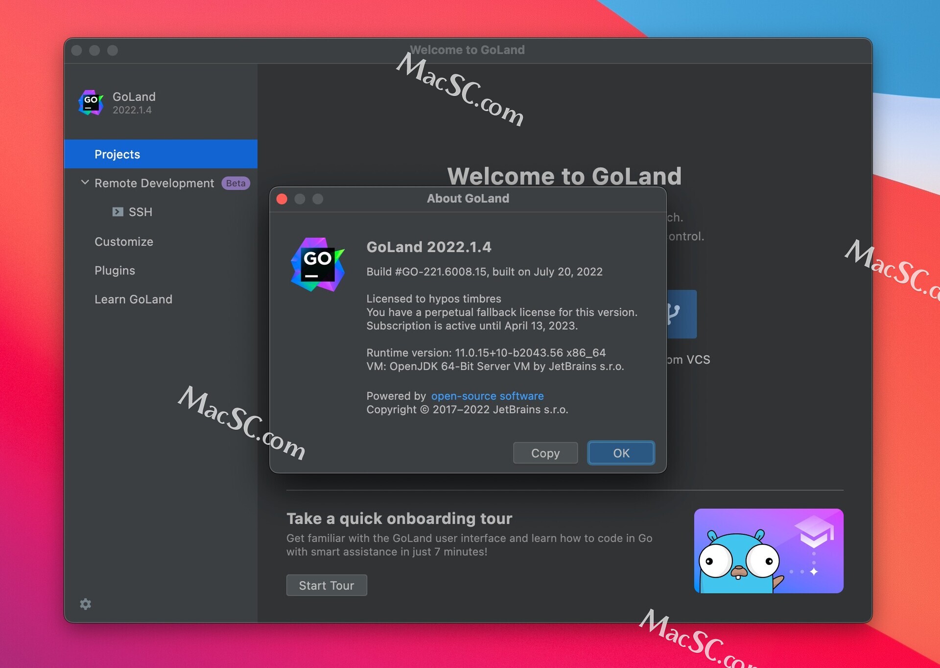 Goland激活2022.1.4(GoLand 2022 for Mac(最好用的GO语言编程软件)v2022.1.4中文激活版)