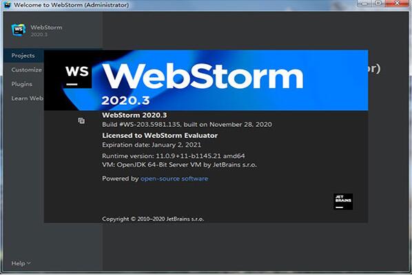 WebStorm2024.1.5激活码(WebStorm v2024.1.5 中文正式免费版(附汉化包+安装教程))