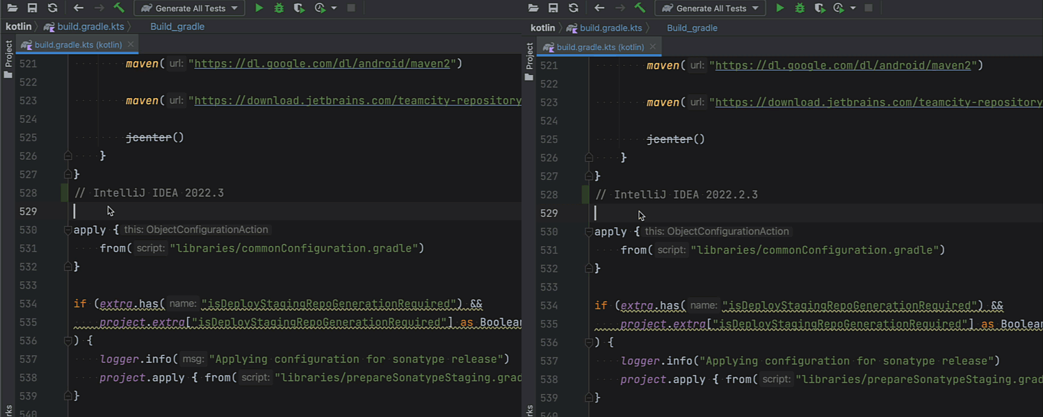 针对 Kotlin 改进了 IDE 性能