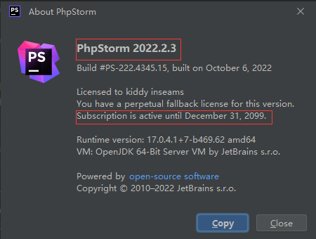 WebStorm2024.1.5激活码(最好的语言配最强的IDE，phpstorm激活码2024最新！简单一键激活2099年)