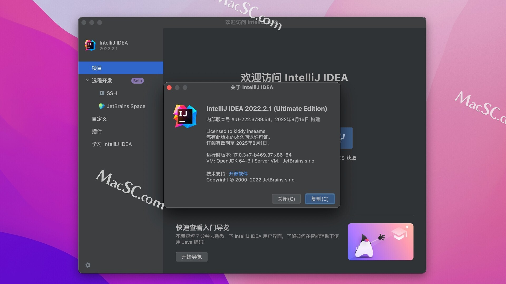 Idea激活2022.2.1(IntelliJ IDEA 2022 for Mac(最好用的Java开发工具)v2022.2.1中文激活版)