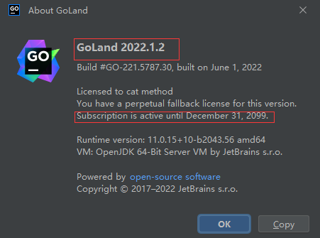 Goland激活2022.1.2(追新2022，goland激活码2022.2简体中文快速激活至2099年！)