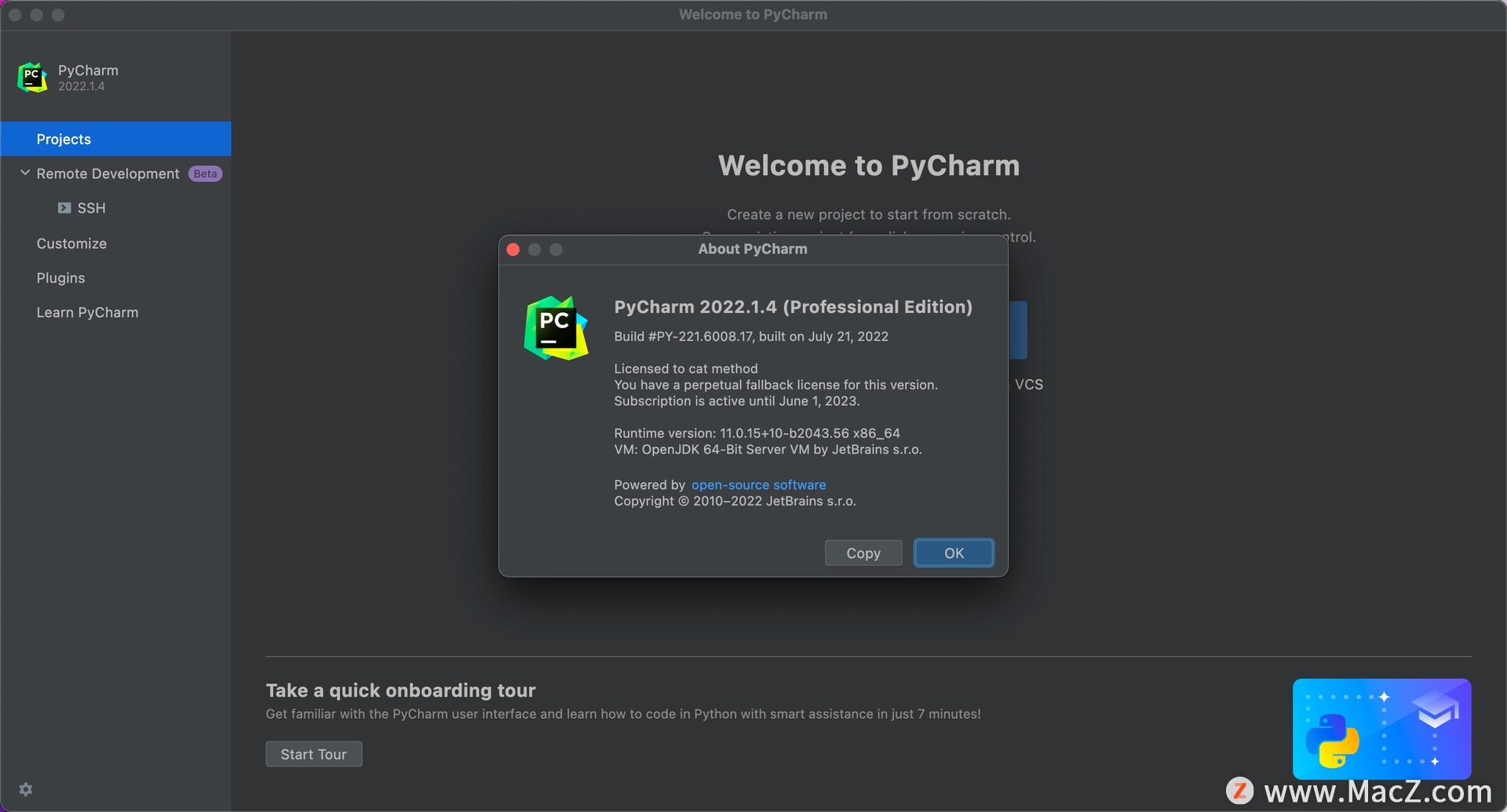 PyCharm激活2022.1.4(Python编辑开发工具：pycharm pro v2022.1.4中文版)