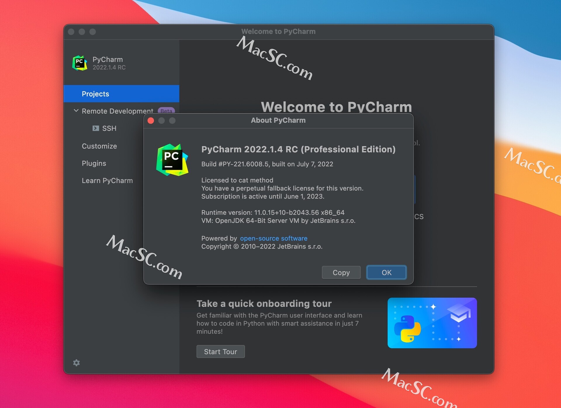 PyCharm激活2022.1.1(pycharm pro 2022 for mac(Python编辑开发)v2022.1.4永久激活版)