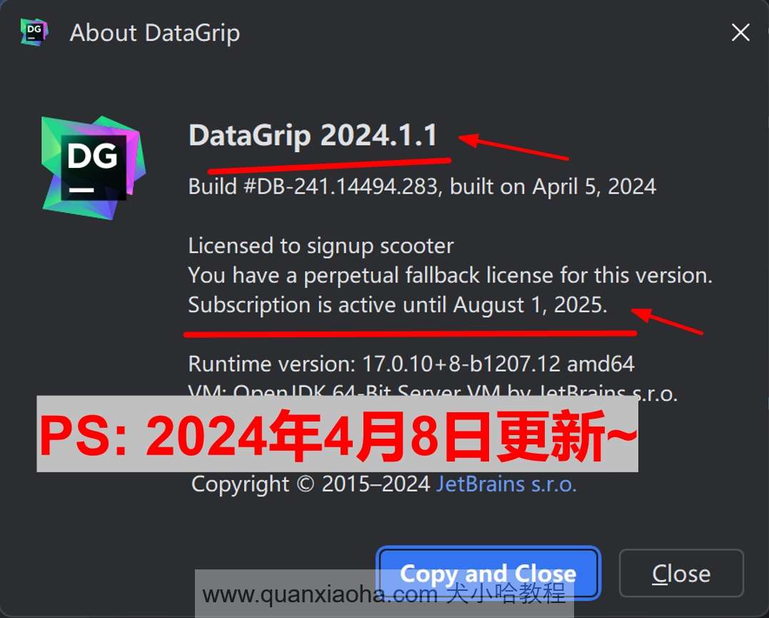 Datagrip 2024.1.1 激活激活成功教程教程