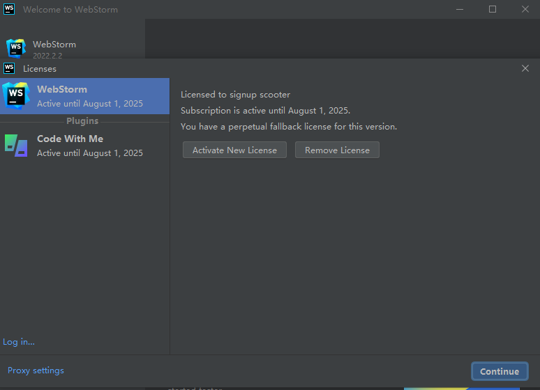 WebStorm激活2022.2.3(Webstorm2022.2.2 最新版激活成功教程激活教程)