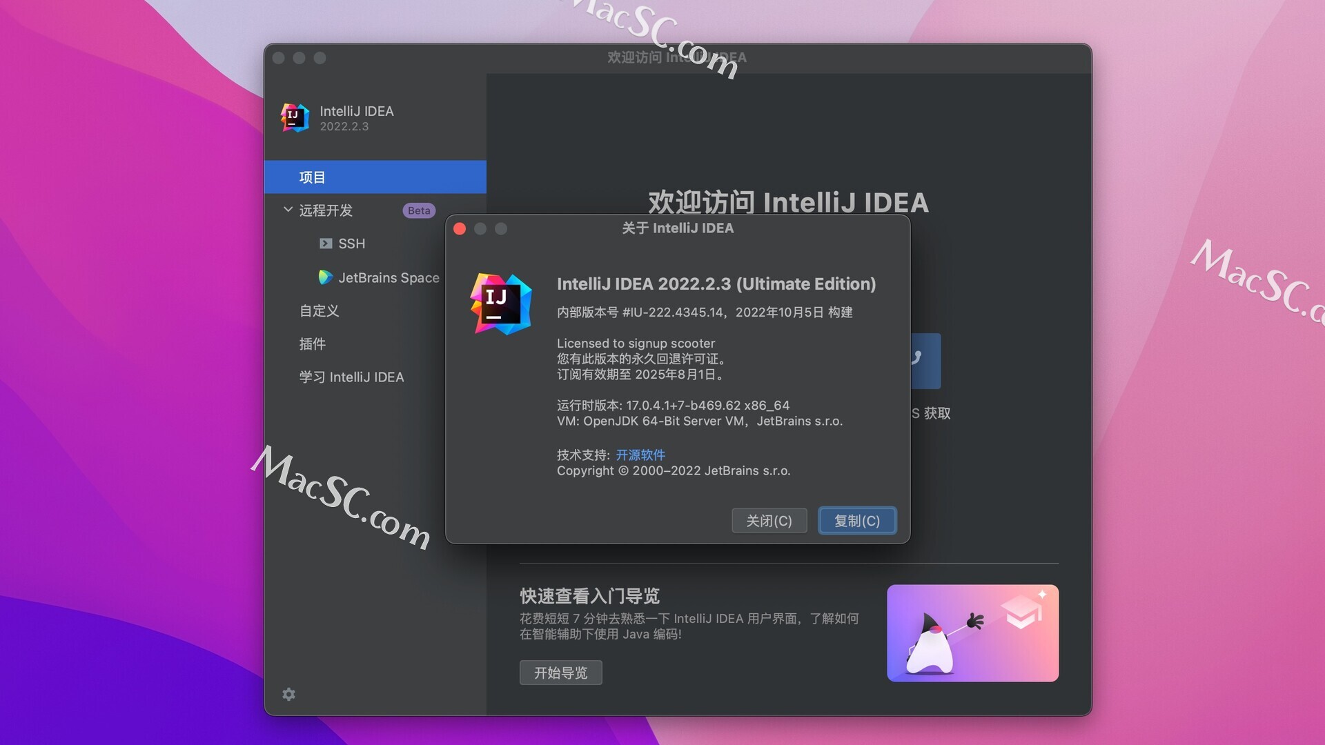 Idea激活2022.2.3(IntelliJ IDEA 2022 for Mac(最好用的Java开发工具)v2022.2.3中文激活版)