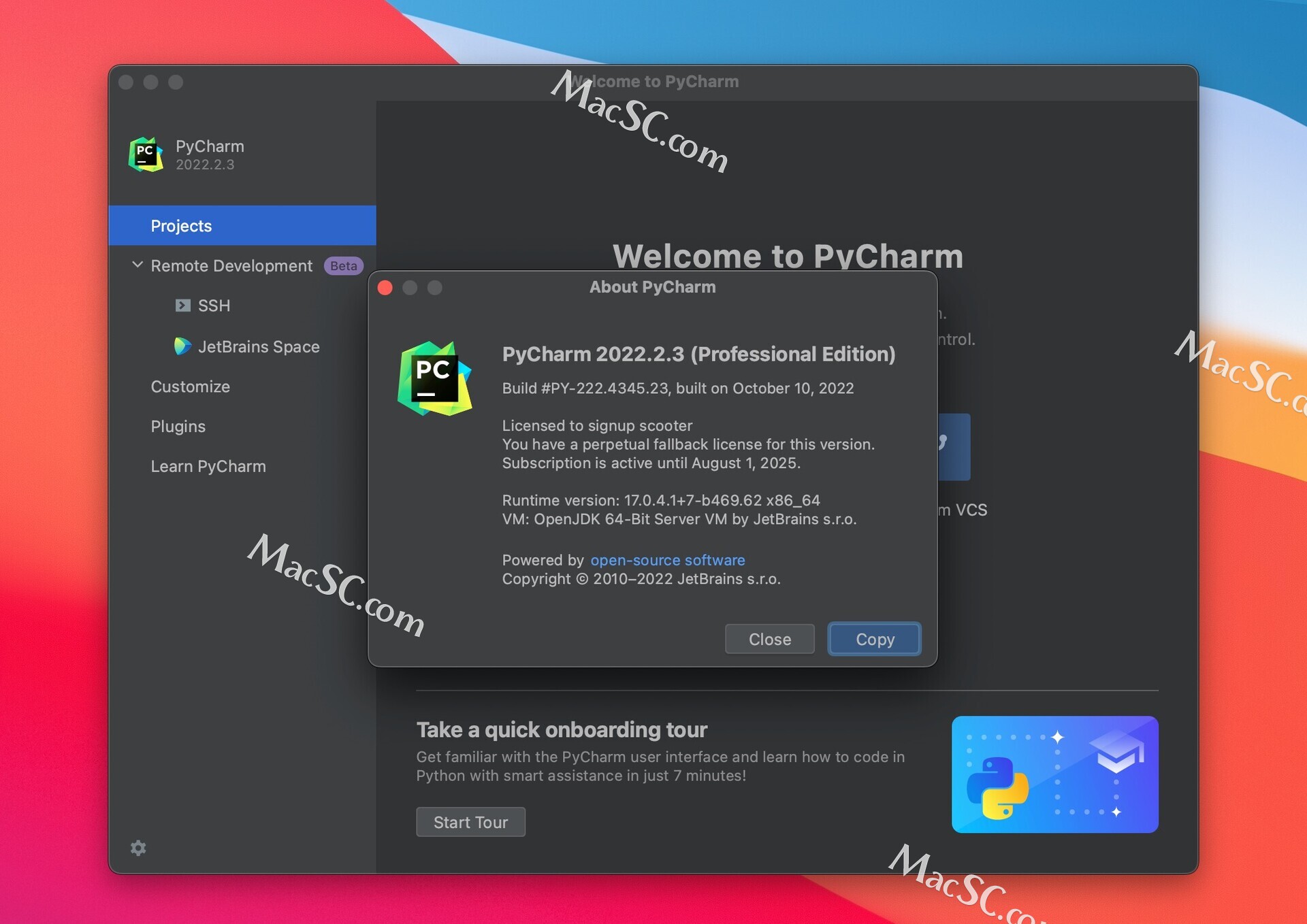 PyCharm激活2022.2.3(pycharm pro 2022 for mac(Python编辑开发)v2022.2.3中文激活版)