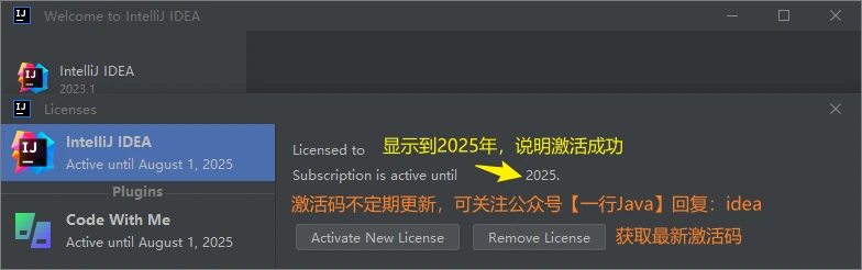 Rider2024.1.5激活码(IDEA 2023.1 激活成功教程激活码安装教程(超详细,亲测有效))