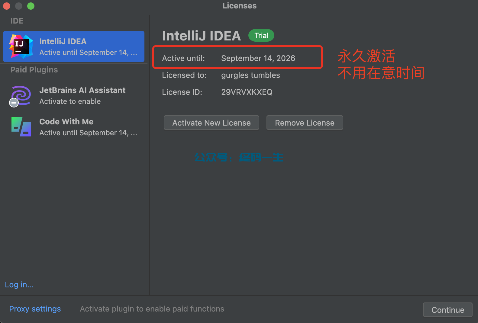 Goland2024.1.5激活码(IntelliJ IDEA 2024.1.2 激活码 激活成功教程工具和教程 永久激活成功教程（全家桶激活）)