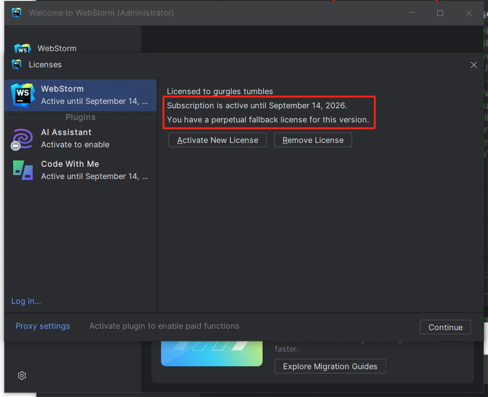 PhpStorm2024.1.5激活码(WebStorm最新版2024（Win+Mac）激活激活成功教程教程，简单永久免费)