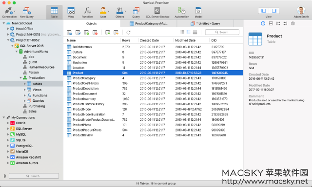 Navicat Premium 16.2.7激活(Mac多重数据库管理工具 Navicat Premium 12.0.13)