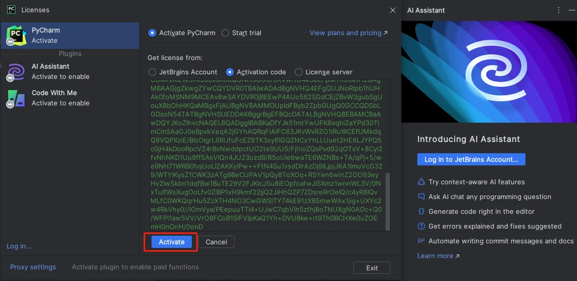 PyCharm2024.1.6激活码(【永久激活】Pycharm2024.1.2激活激活成功教程保姆级教程，附激活码+工具，亲测可用)