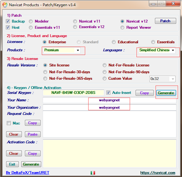 Navicat Premium 15.0.36激活(Navicat 12.1安装与激活成功教程之Navicat Keygen Patch使用方法)