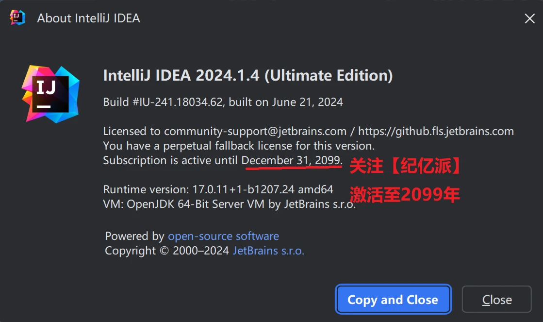 PyCharm2024.1.5激活码(IntelliJ IDEA安装激活成功教程教程（附2024.1.4 版激活码+激活工具）)