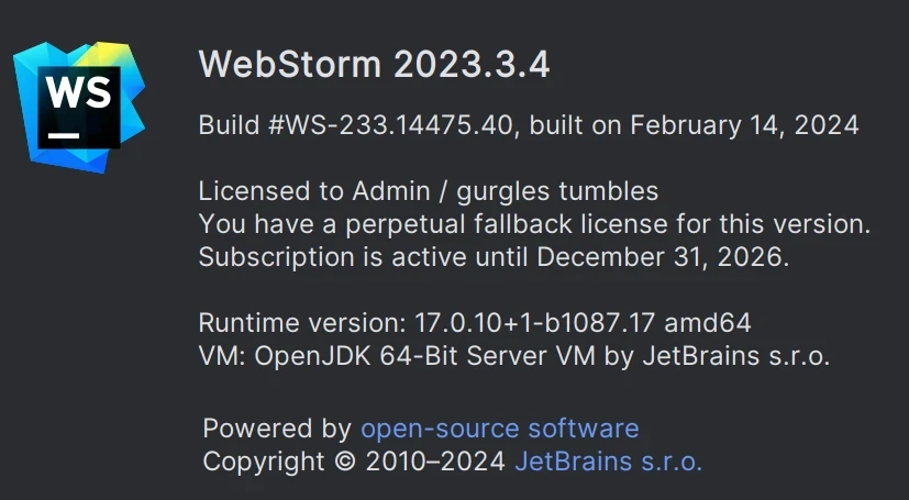 Idea2024.1.5激活码(WebStorm2024最新版激活激活成功教程教程，亲测有效（附激活工具+激活码)-持续更新永久维护)