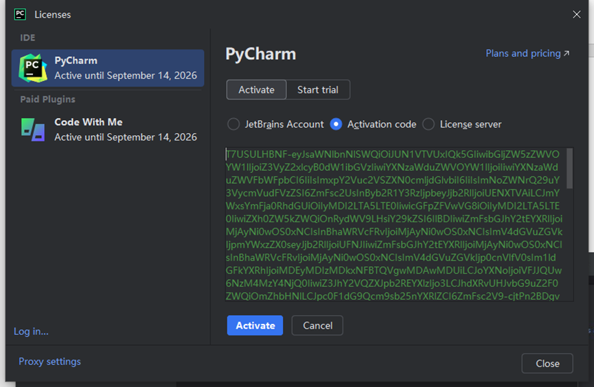 PyCharm2024.1.6激活码(Pycharm2024激活)