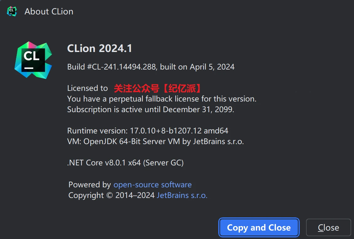 PyCharm2024.1.5激活码(CLion 2024.1最新版免费激活激活成功教程安装教程（附激活工具+激活码）-持续更新永久维护)