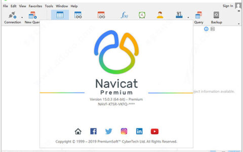 Navicat Premium 16.3.9激活(Navicat Premium 15(数据库管理) v15.0.23 免费版(附安装教程) 64位)