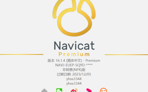 Navicat Premium 16.3.9激活(Navicat Premium Windows／MacOS／Linux v16.3.9／v16.3.7／v16.1.2 特别版)