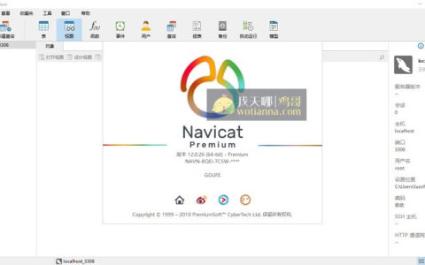 Navicat Premium 16.2.7激活(Navicat Premium(15.0.16)专业的数据库开发工具多语言版)